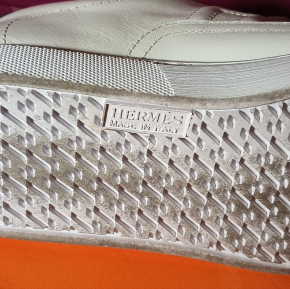 Hermes pegase pop print leather quicker low top sneakers size 41 which is US 10 - Picture 4 of 7
